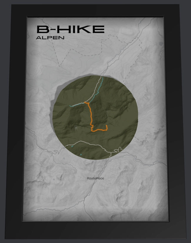 RoutePiece – 3D-gedrucktes Streckenposter aus GPX-Datei, Beispielansicht