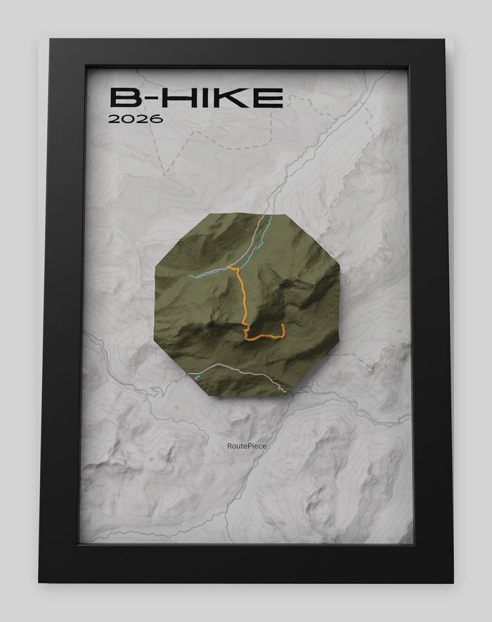 Berg – personalisiertes 3D-Streckenposter aus deiner GPX-Datei, empfohlen für bergige Strecken