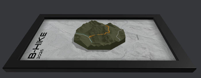 Berg – Detailansicht des 3D-Streckenposters
